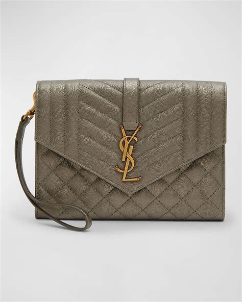 ysl silver clutch replica|ysl monogram quilted leather clutch.